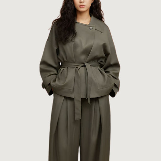 Button Trench Set Jacket