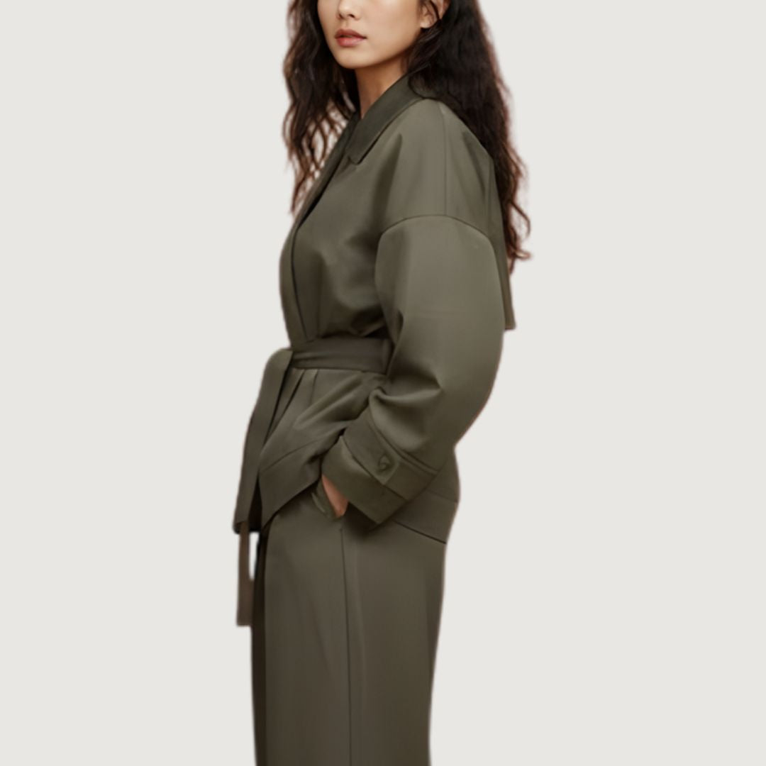 Button Trench Set Jacket