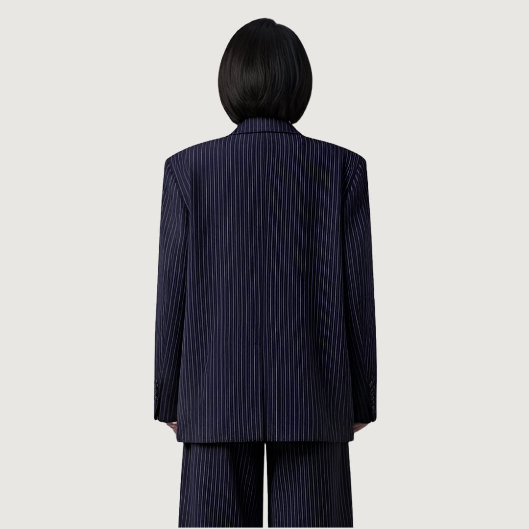 Oversized Pinstripe Blazer
