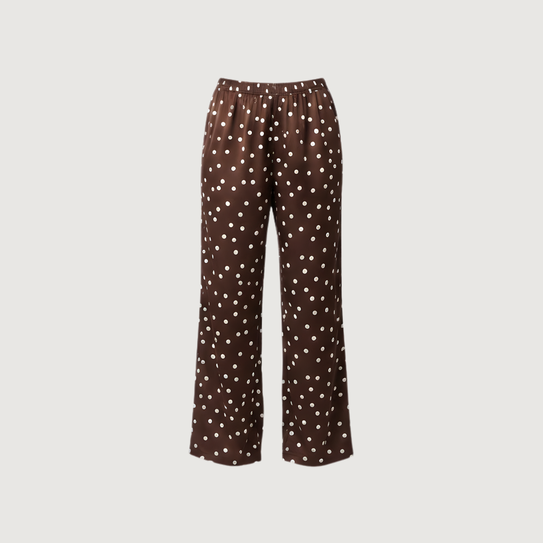 Pantalon Flow Dot Mocha Blanc image 3