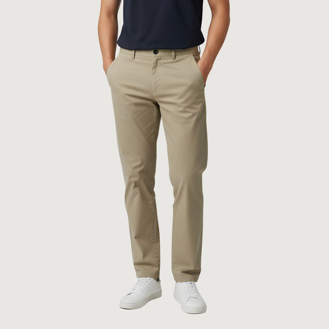 Camel Pleat Trousers - Men Collection