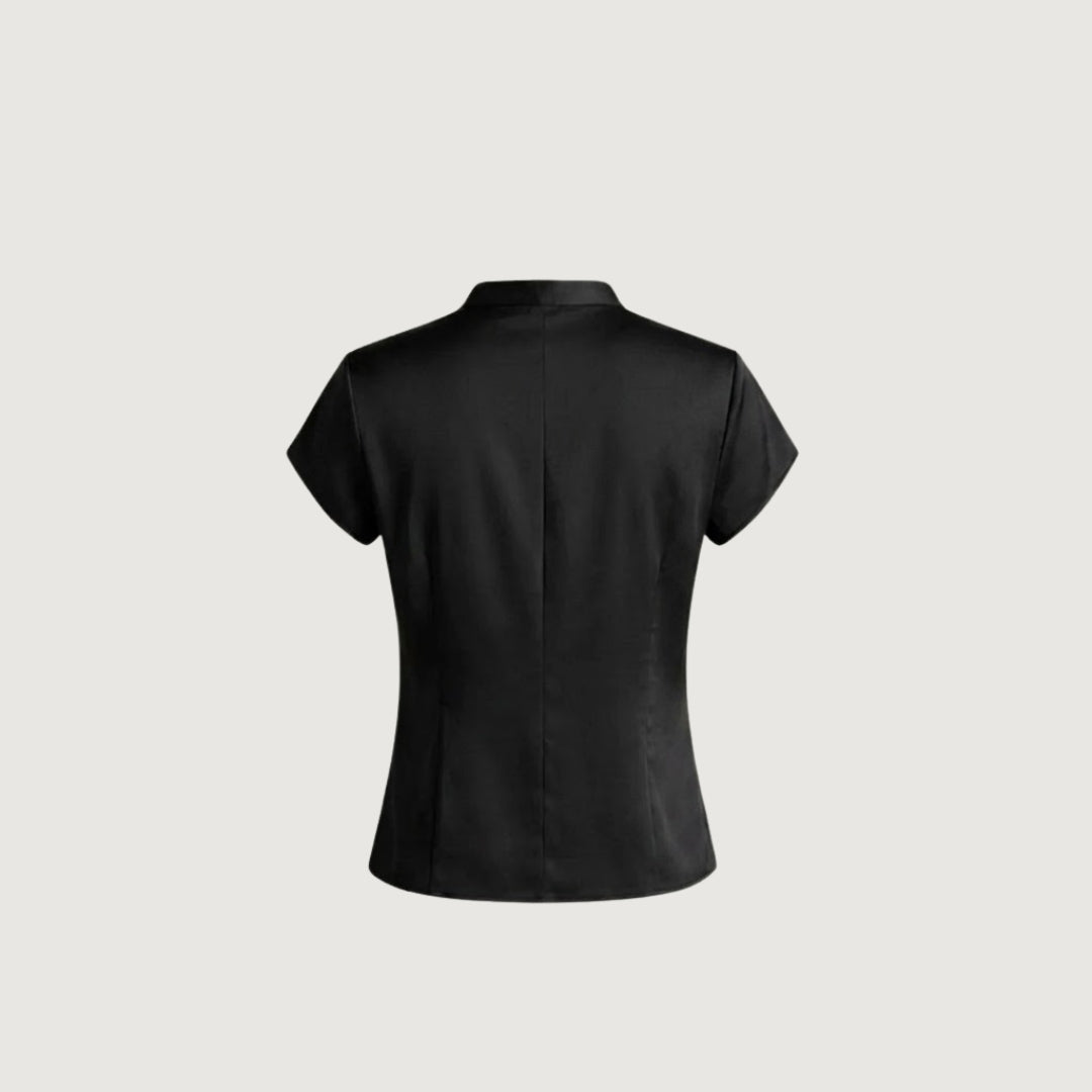 Seoul Silk Mock-Neck