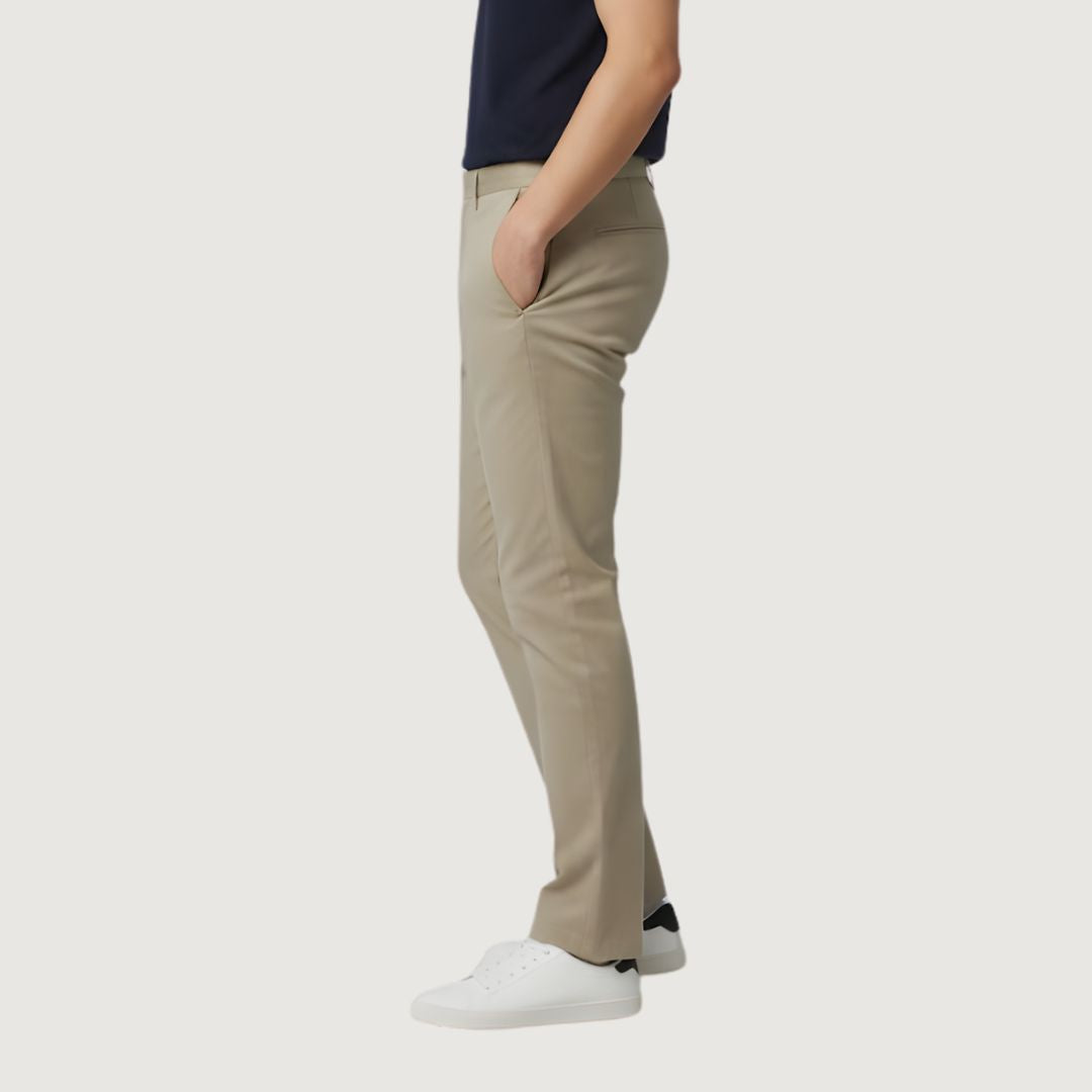 Camel Pleat Trousers - Men Collection