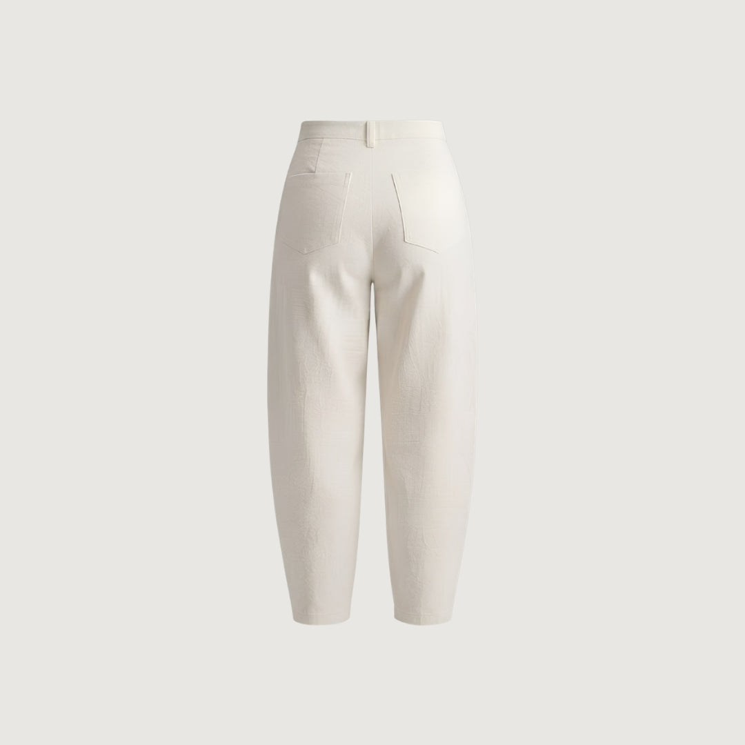 Linen Barrel Pants