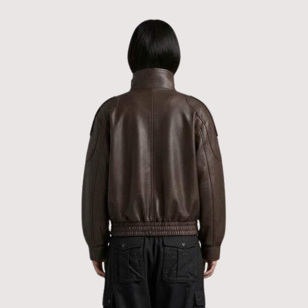 Espresso Pebble Bomber Jacket