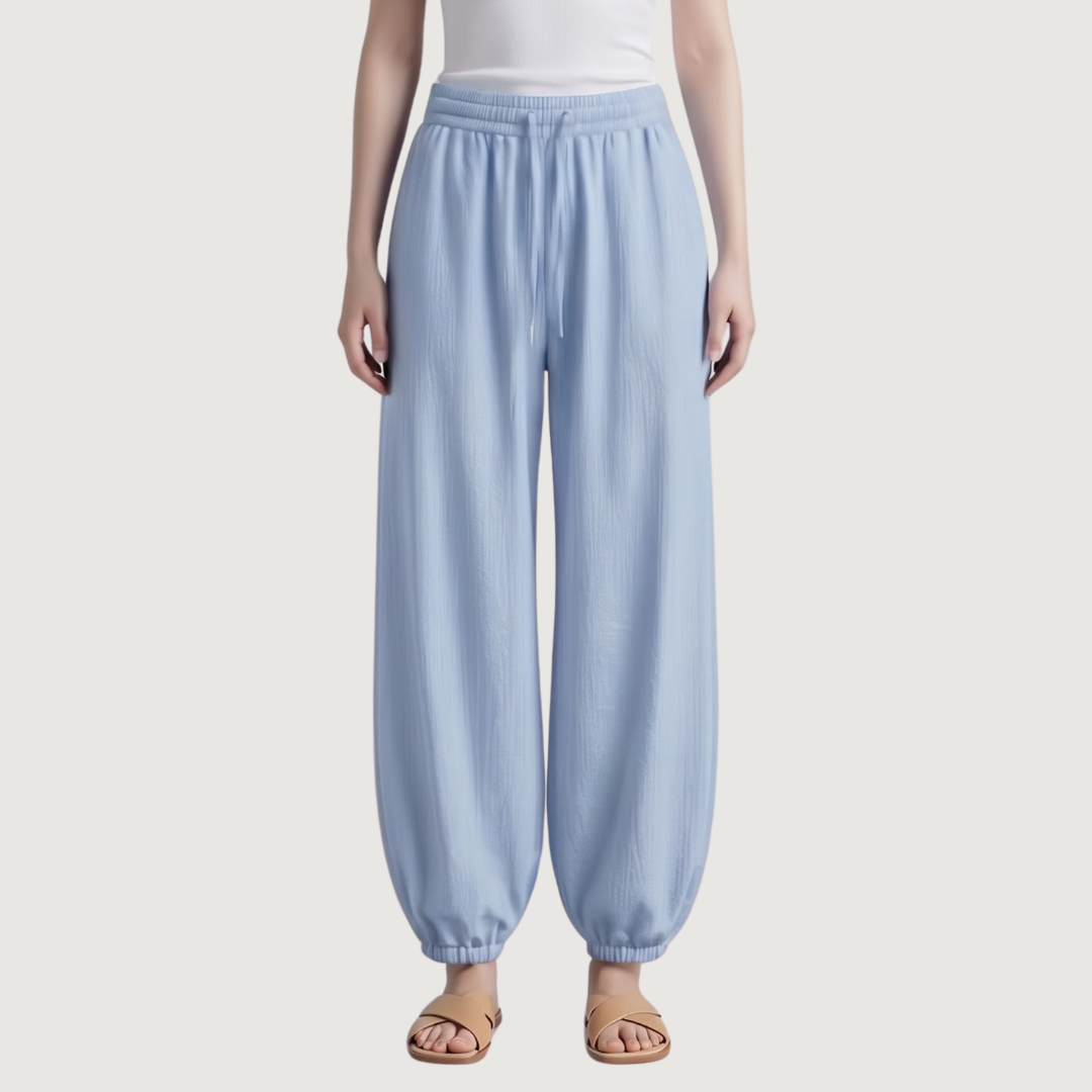 Sky Poplin Balloon Pants