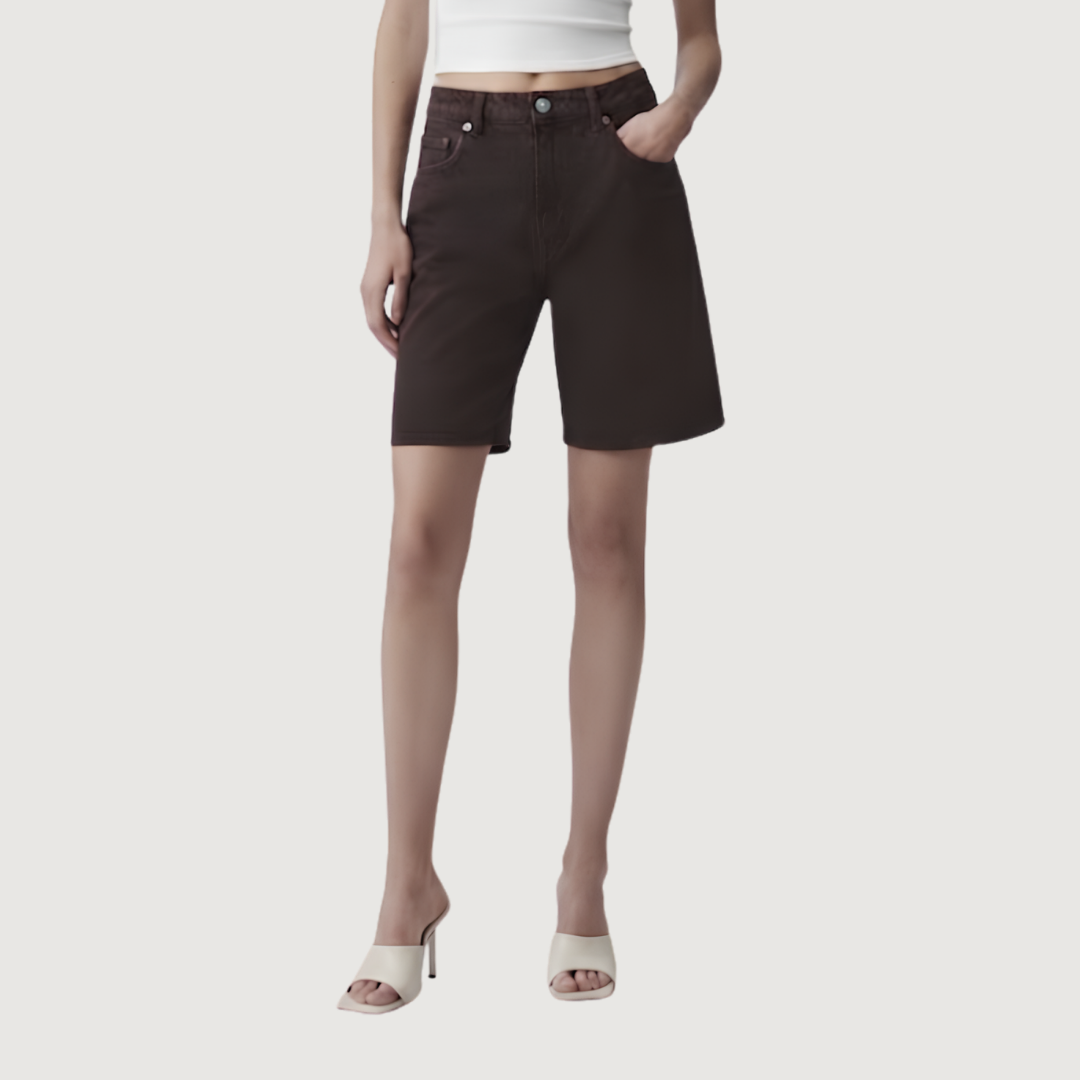 Espresso Denim Shorts