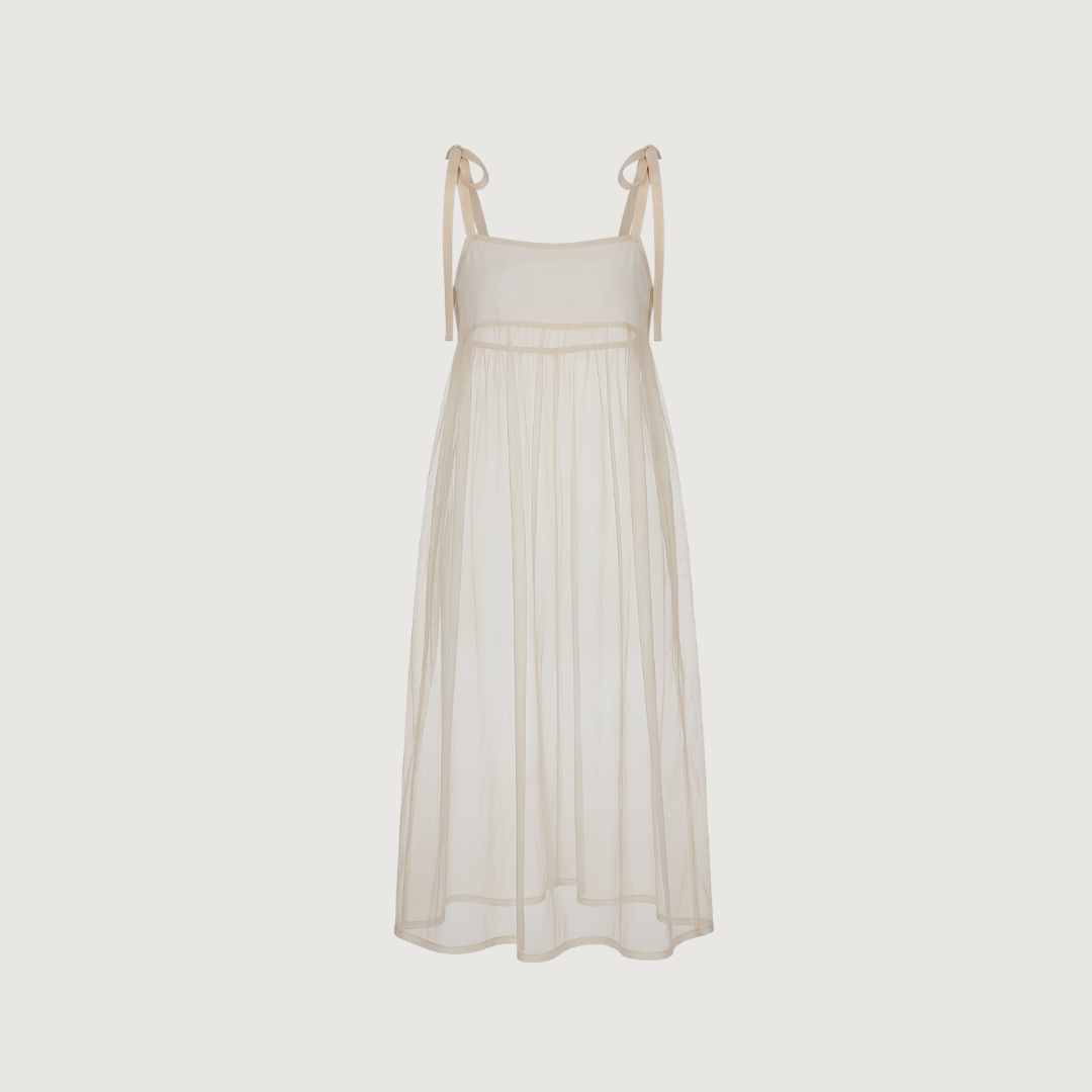 Soft Mesh Overlay Dress