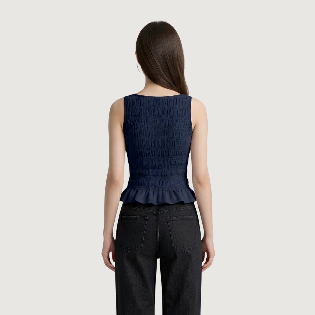 Soft Cloud Ruffle Blouse