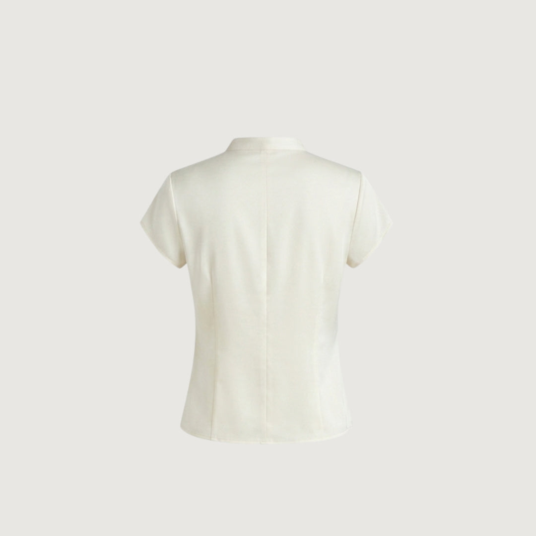 Seoul Silk Mock-Neck
