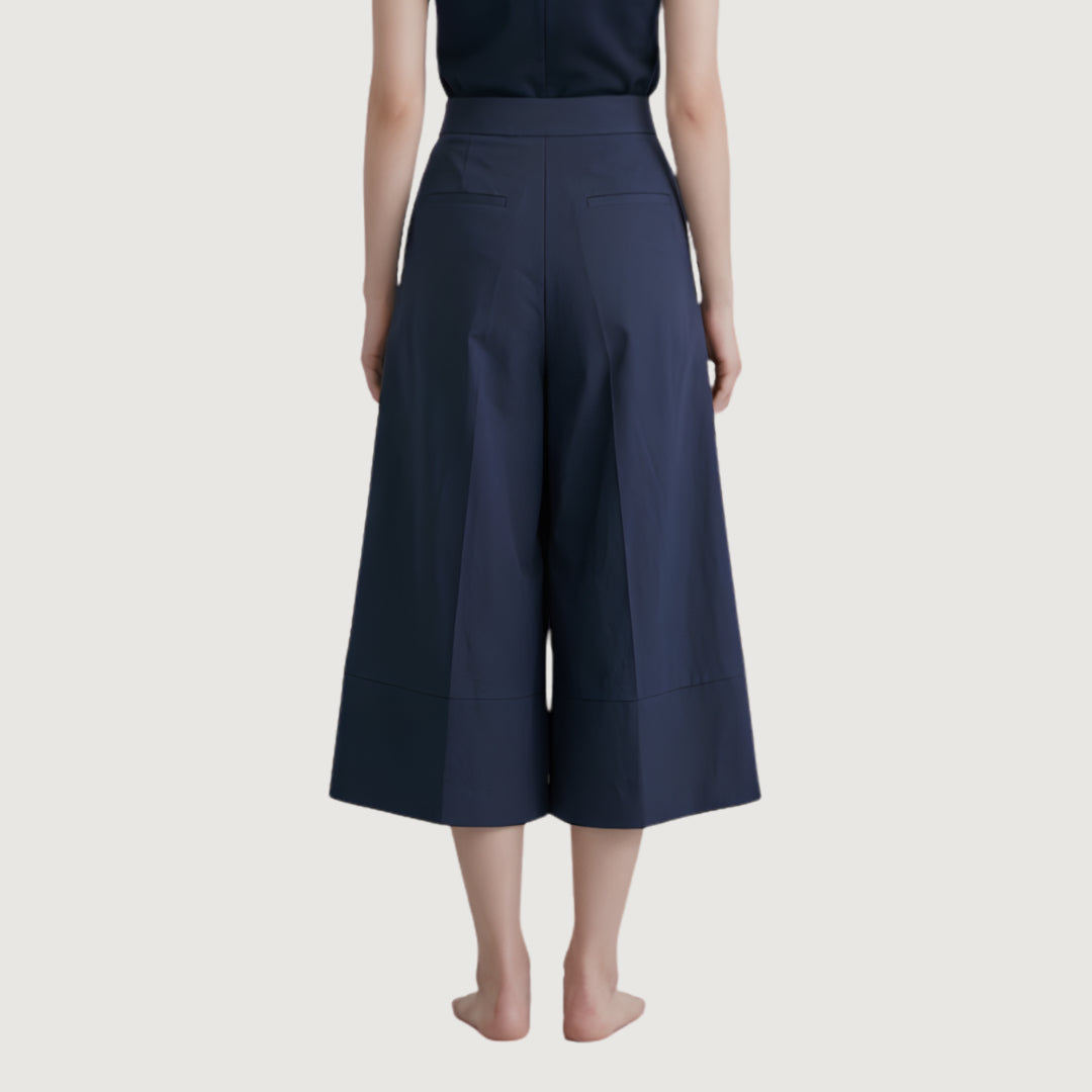 Midi Wide-Leg Trousers