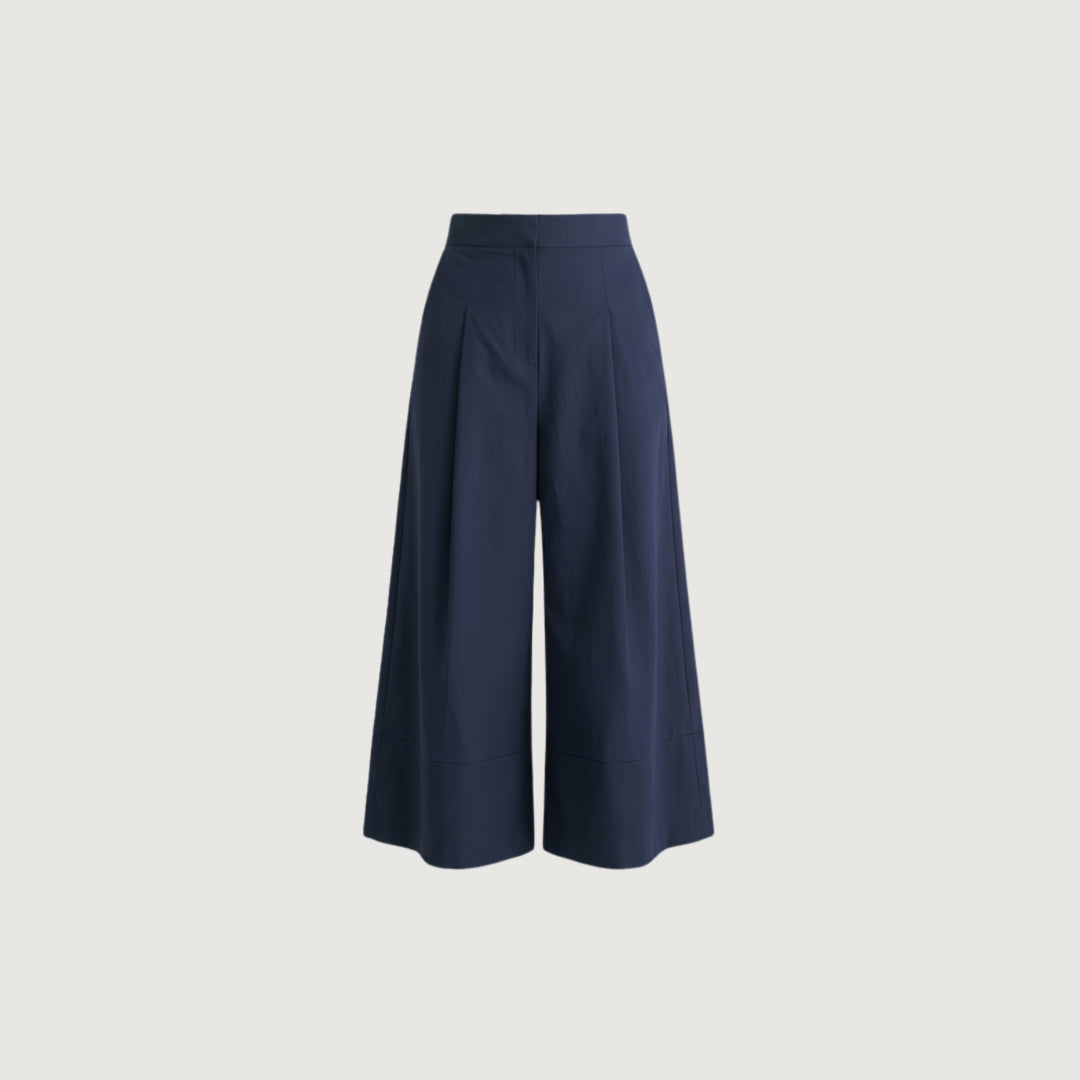 Midi Wide-Leg Trousers