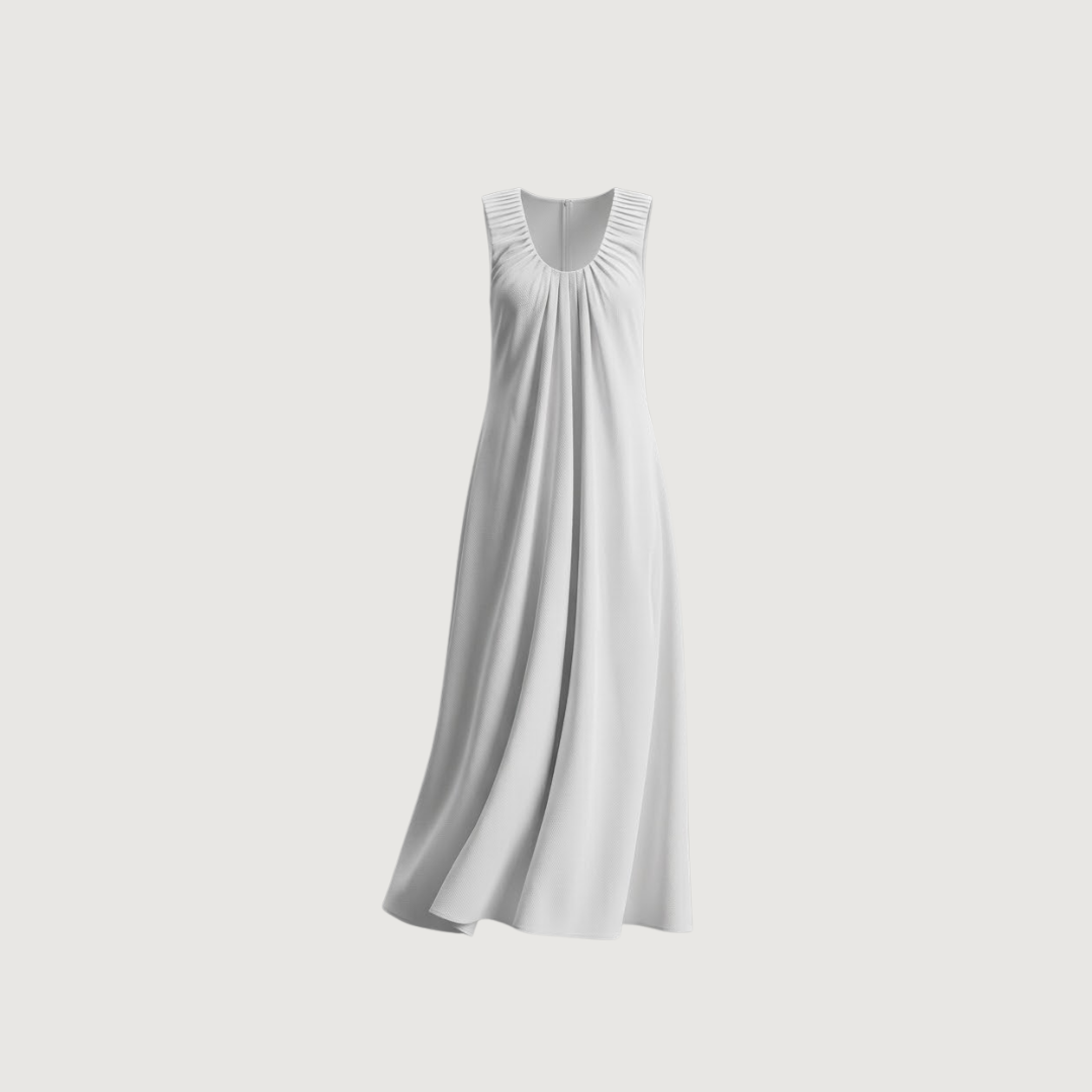 Blanc Gathered Maxi Dress