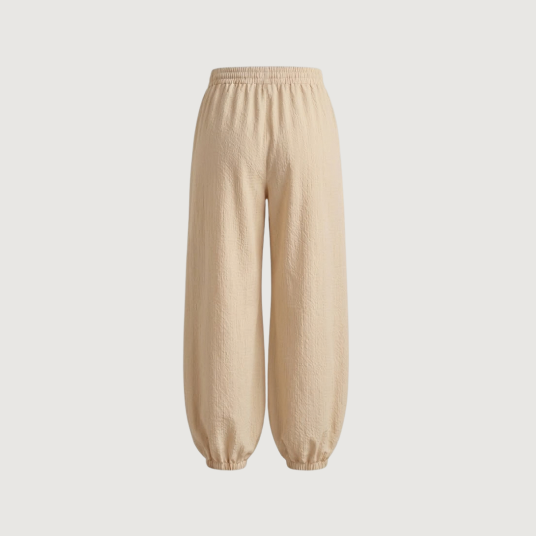 Sand Poplin Balloon Pants