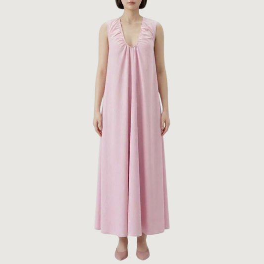 Blush Gathered Maxi Dress
