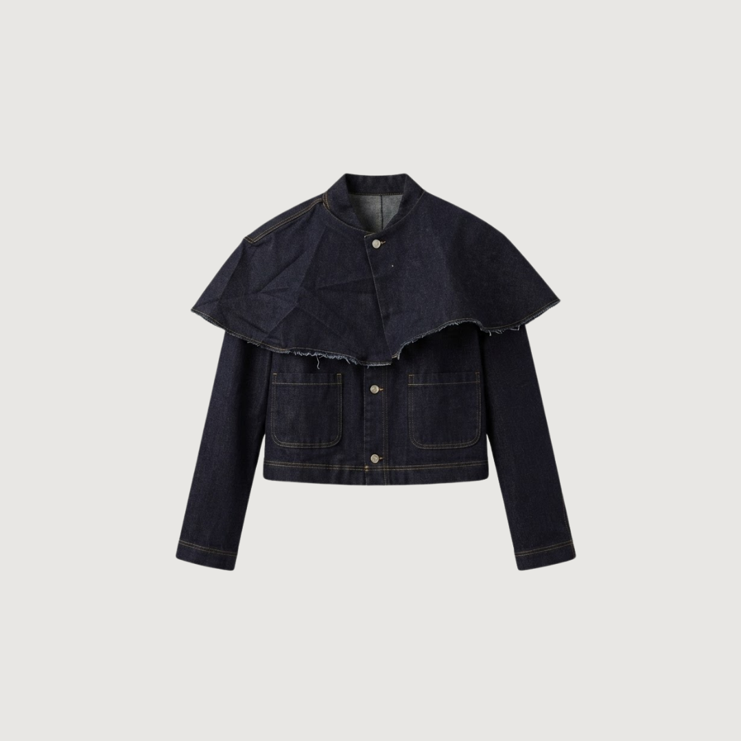 Modern Capelet Denim Outerwear