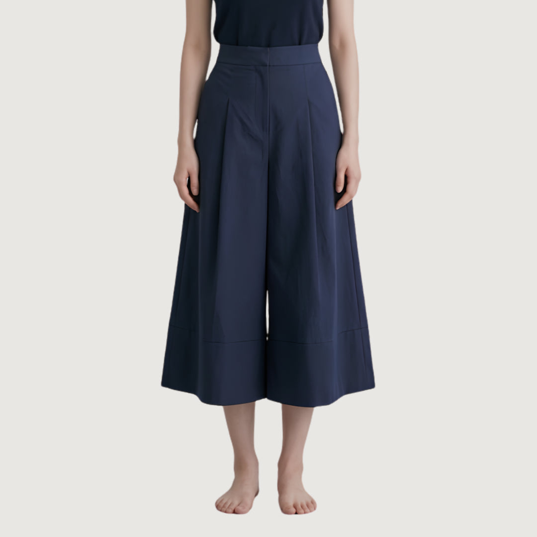 Midi Wide-Leg Trousers