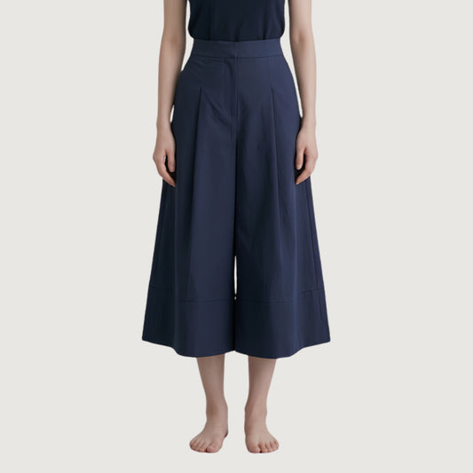 Midi Wide-Leg Trousers