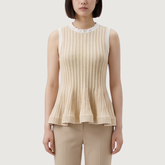 Butter Ribbed Ruffle Knit Top