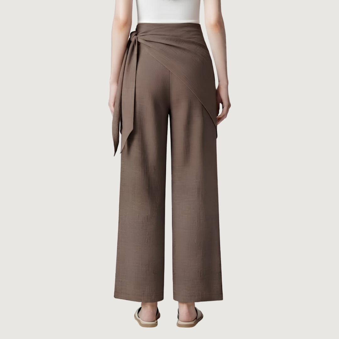 Elastic Wrap Culotte Pants