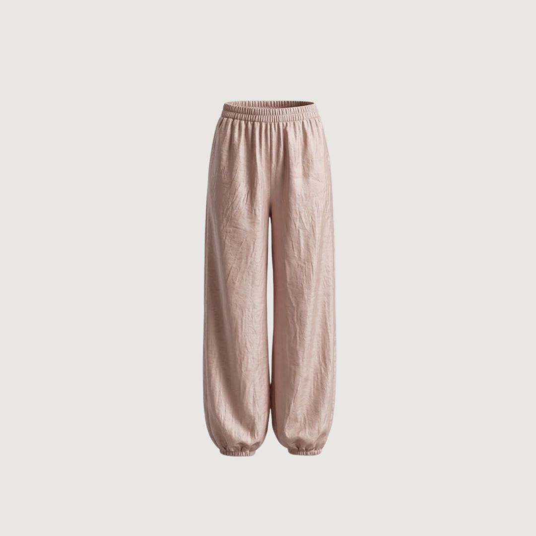 Blush Satin Balloon Pants