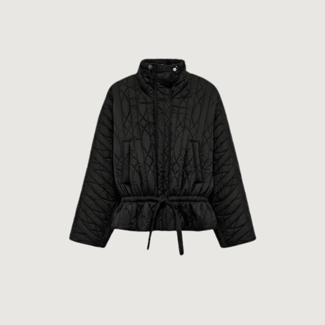 Obsidian Quilted Funnel Jacket