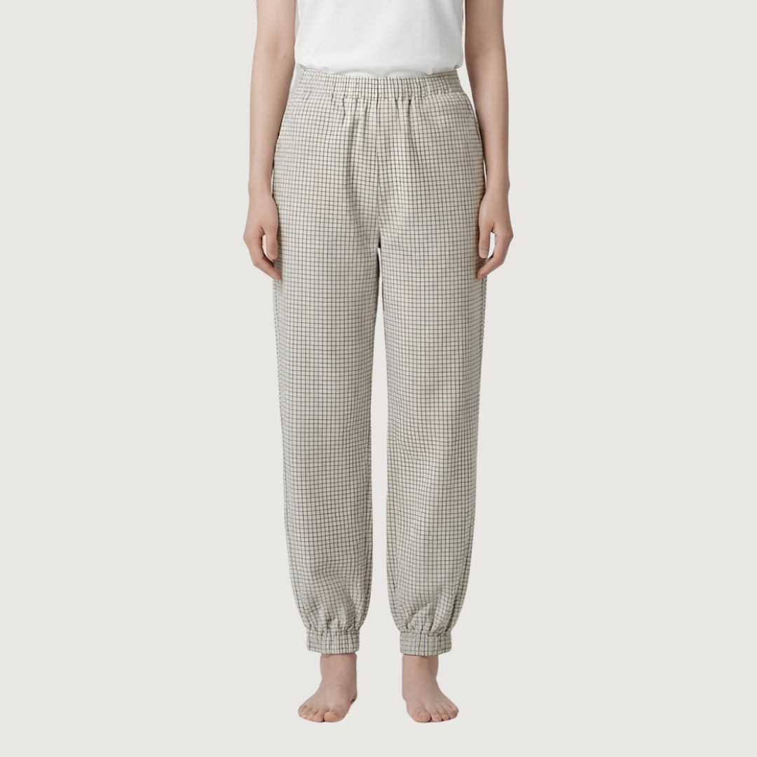 Straight Leg Check Pants