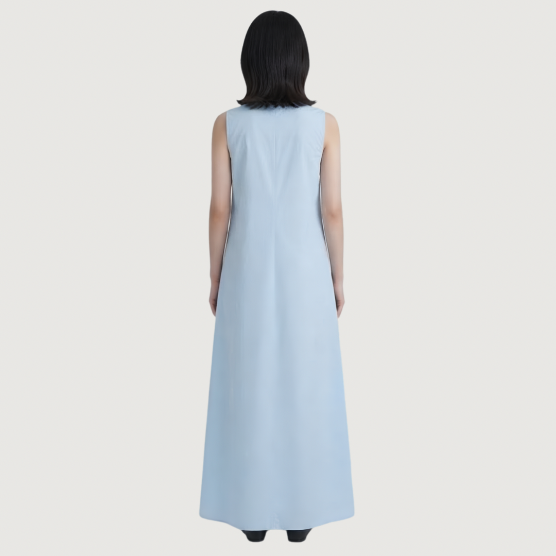 Sky Gathered Maxi Dress