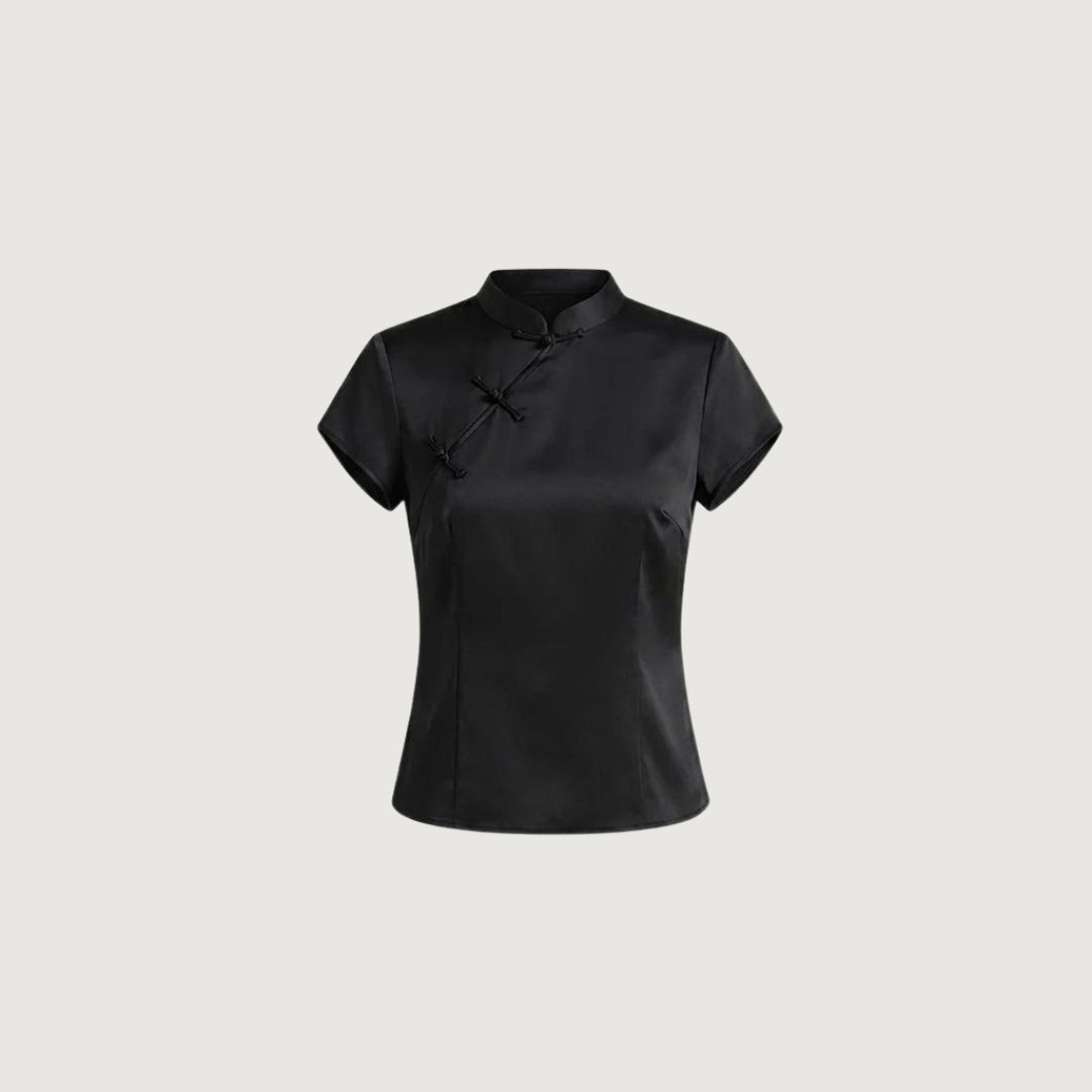 Seoul Silk Mock-Neck