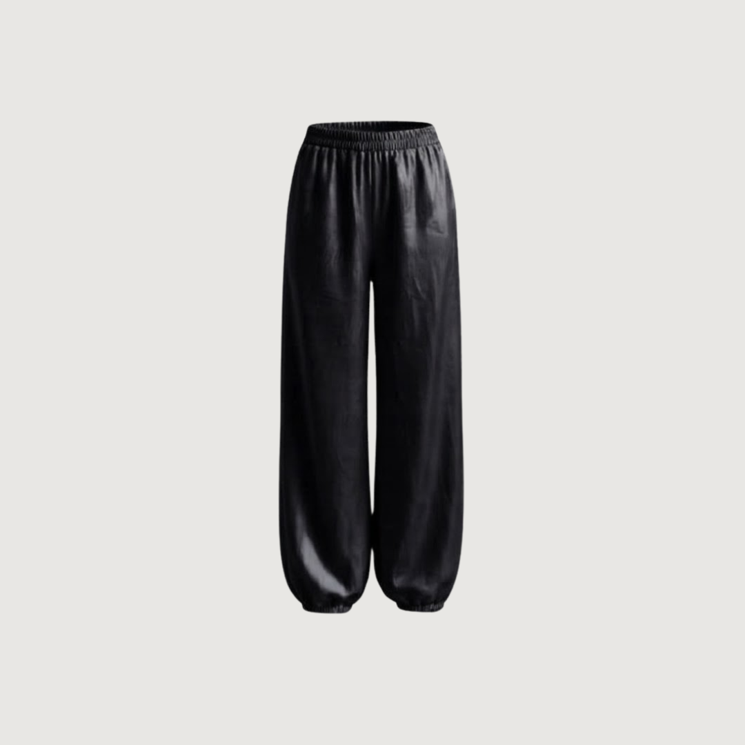Obsidian Satin Balloon Pants