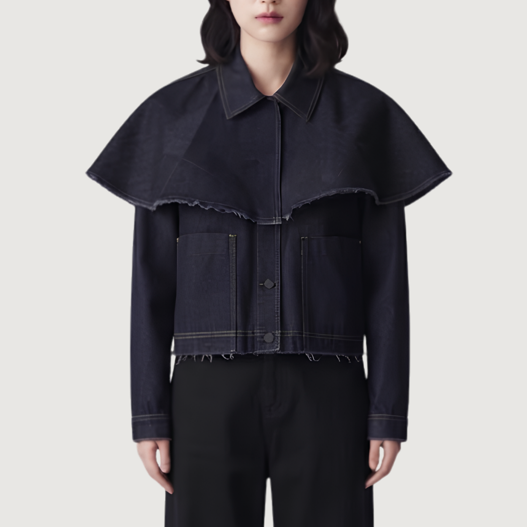 Modern Capelet Denim Outerwear