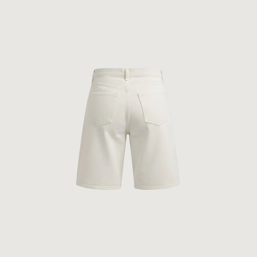 Straight Leg Denim Shorts