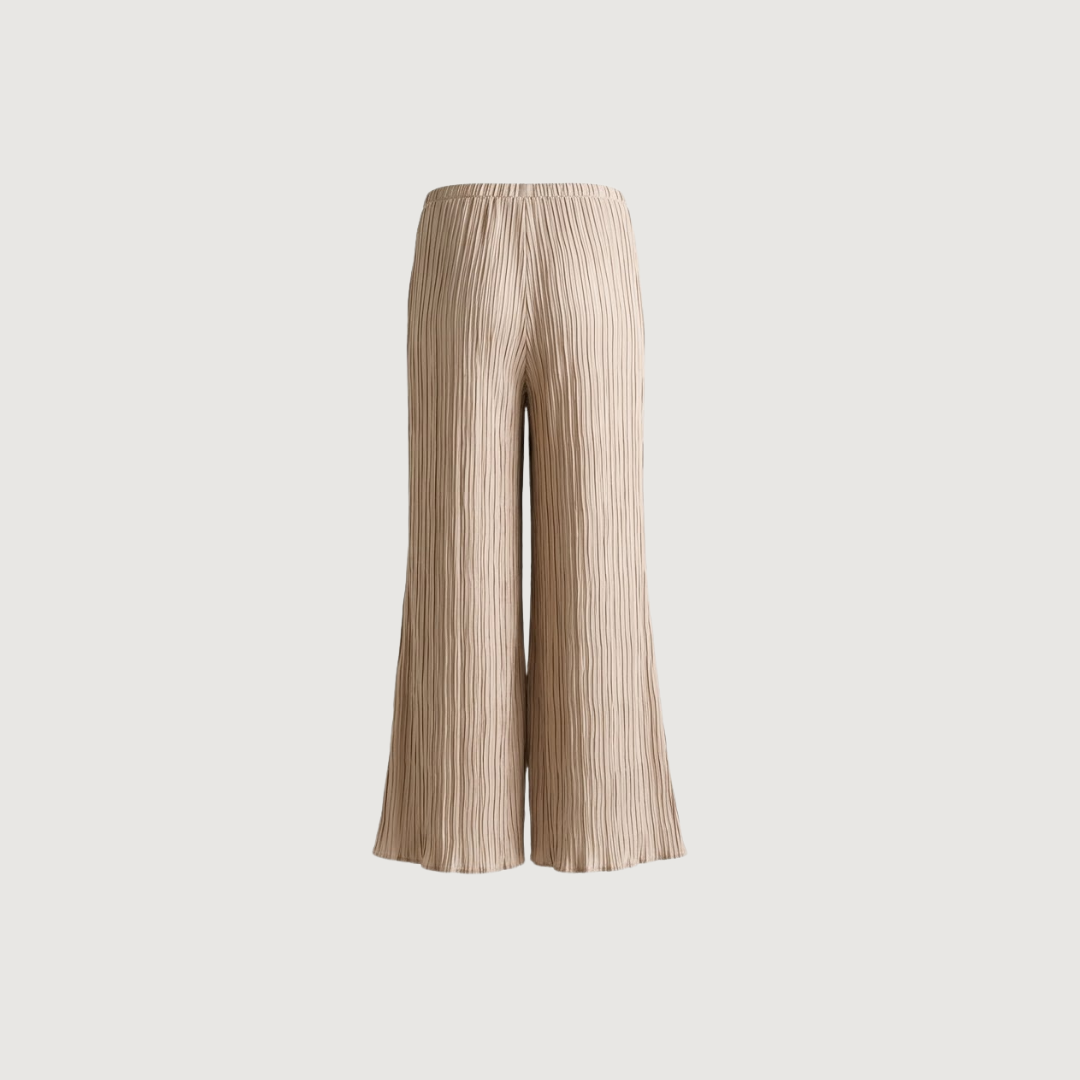 Pantalon Plisse Beige