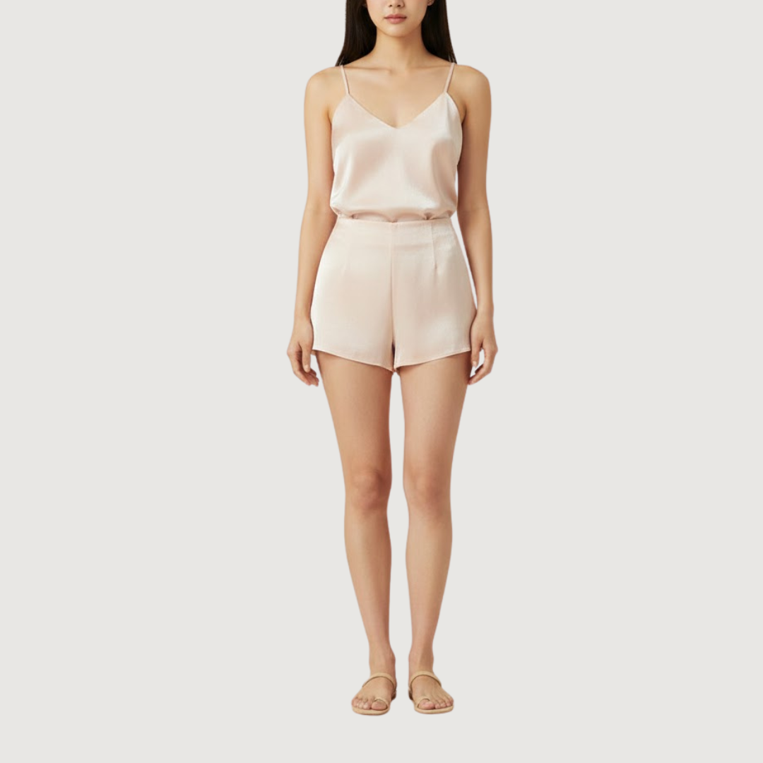 Short Mini Metalizado Blush