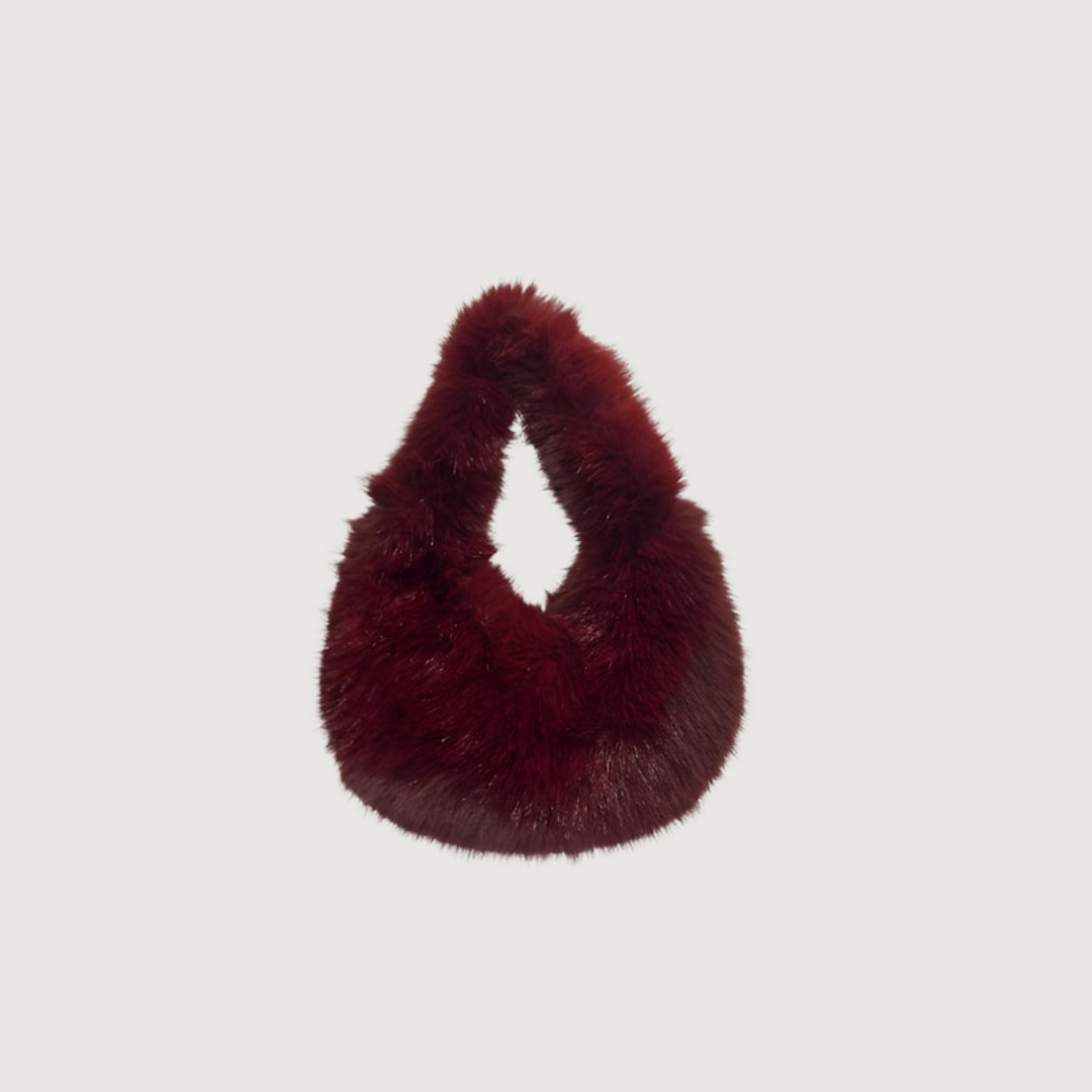 Fuzzy Tote Merlot Kiss