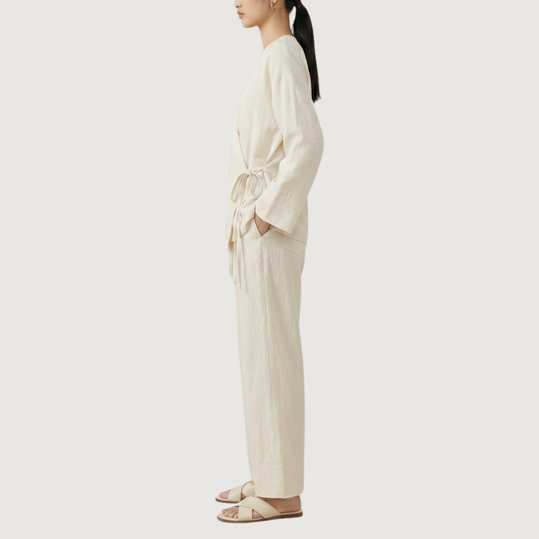Pantalon Conjunto Kimono Cruzado