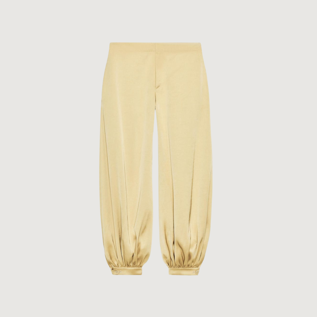 Pantalon Satin Gathered Gold