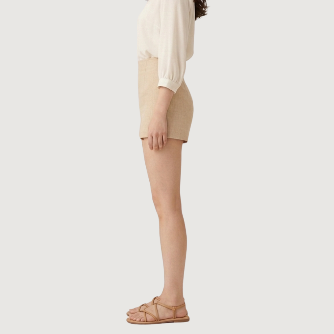 Short Mini Metalizado Toffee