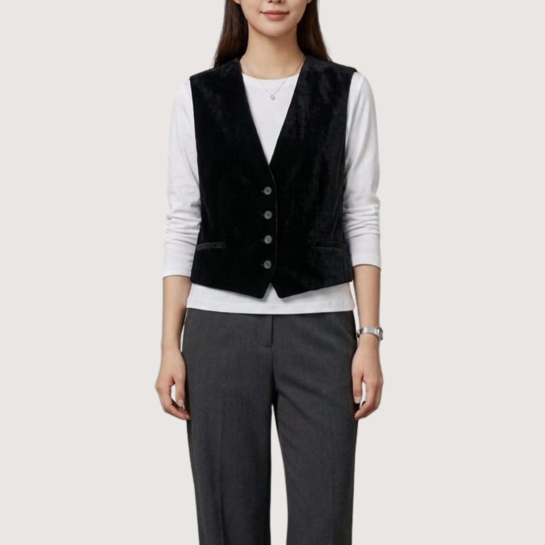 Velvet Vest Noir