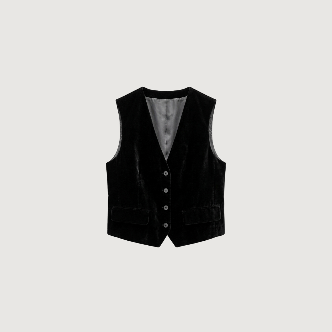 Velvet Vest Noir
