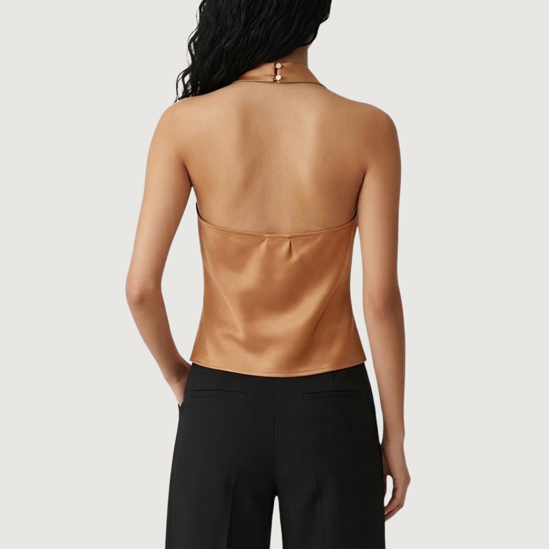 Blusa Satin Glow Halter