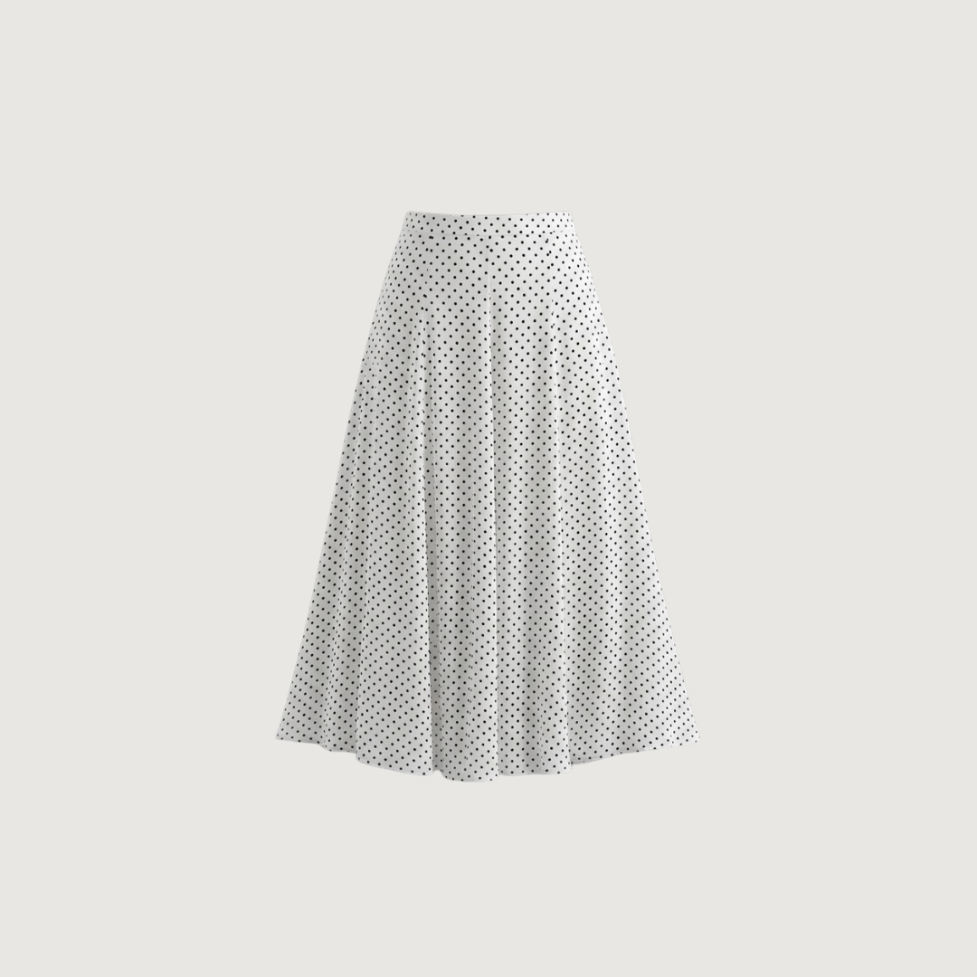 Polka Dot Midi Skirt