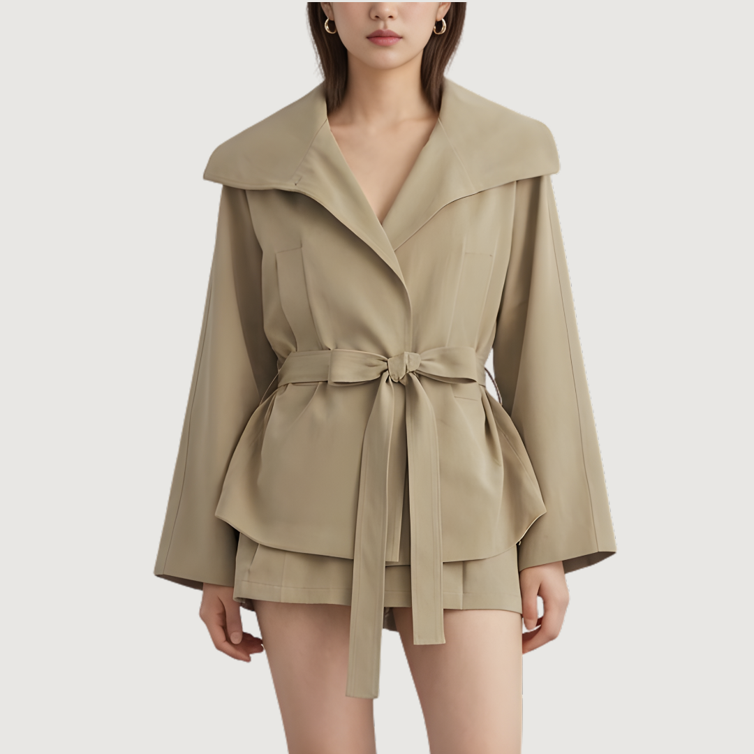 Gabardine Co-Ord Button-Up