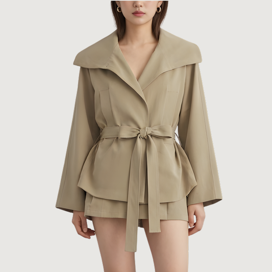 Gabardine Co-Ord Button-Up