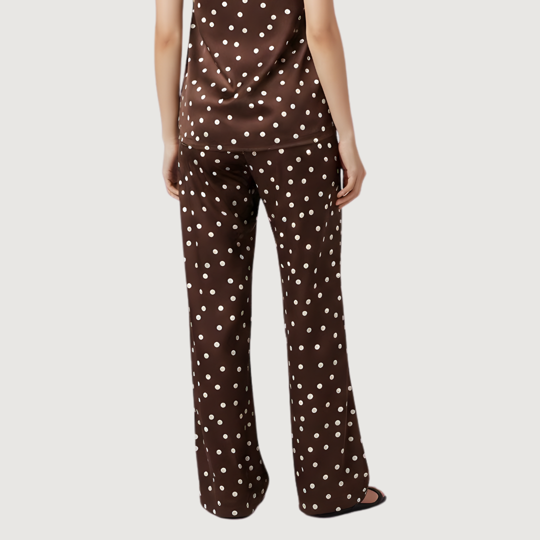 Pantalon Flow Dot Mocha Blanc image 2