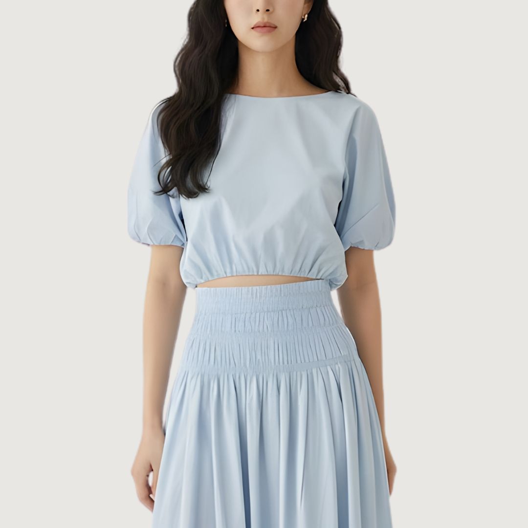 Blusa Blue Mist Balloon