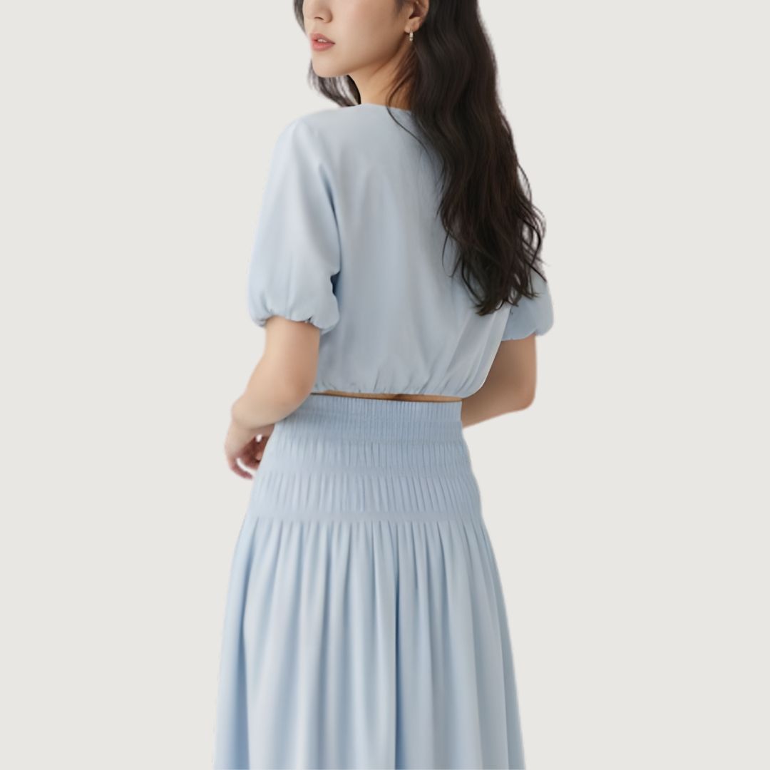 Blusa Blue Mist Balloon