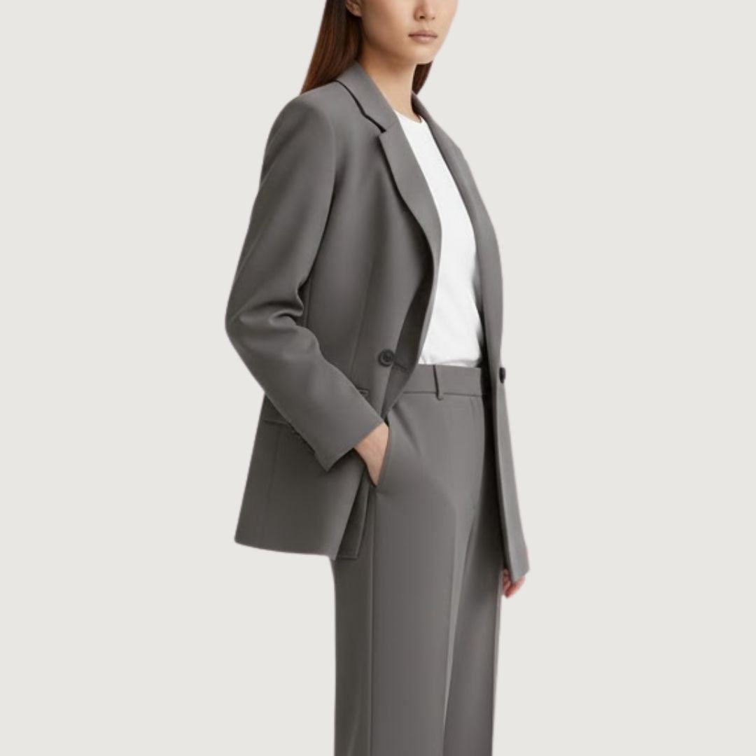 Blazer Estructurado Gris Ceniza