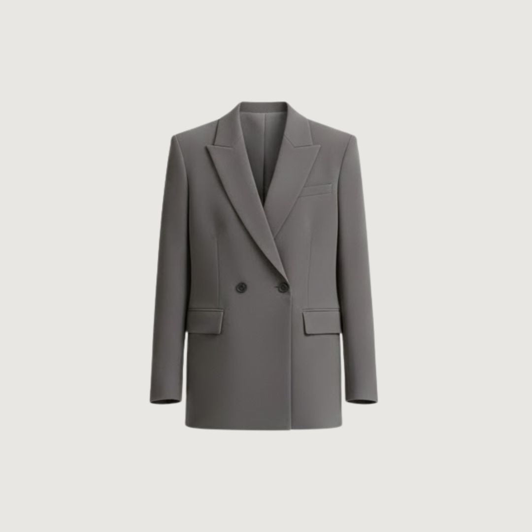 Blazer Estructurado Gris Ceniza