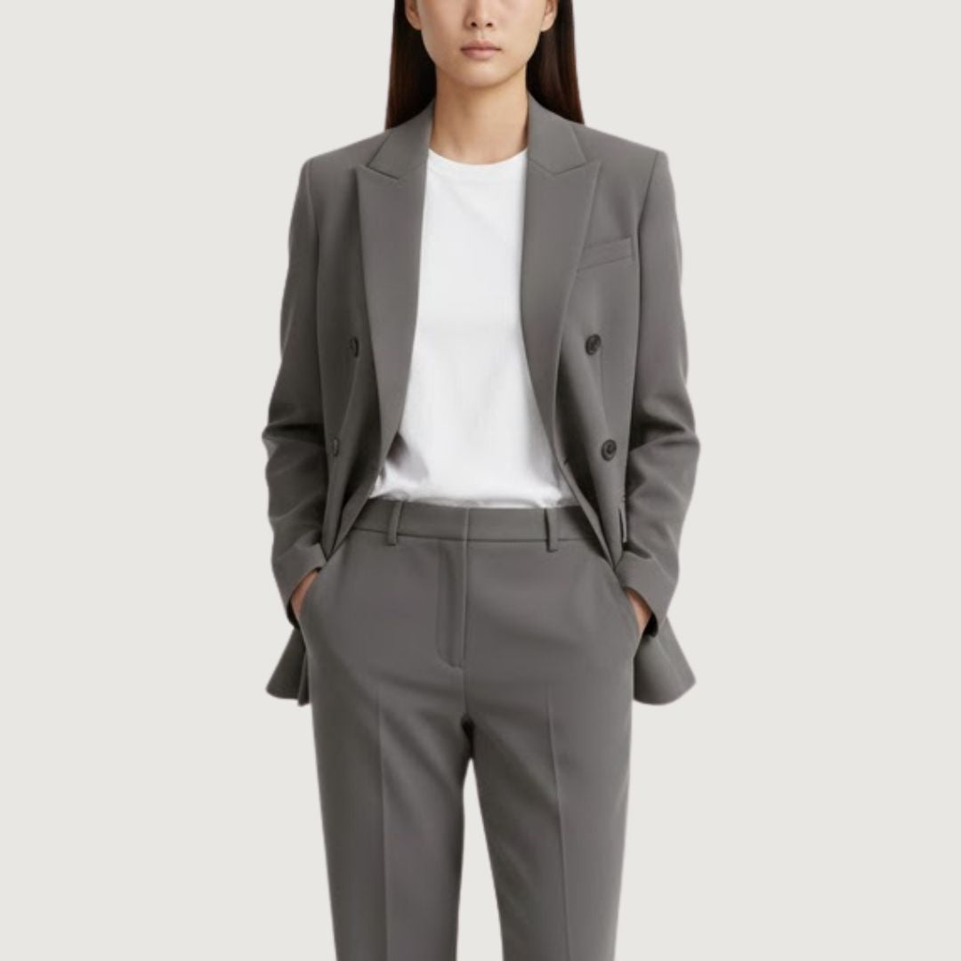 Blazer Estructurado Gris Ceniza